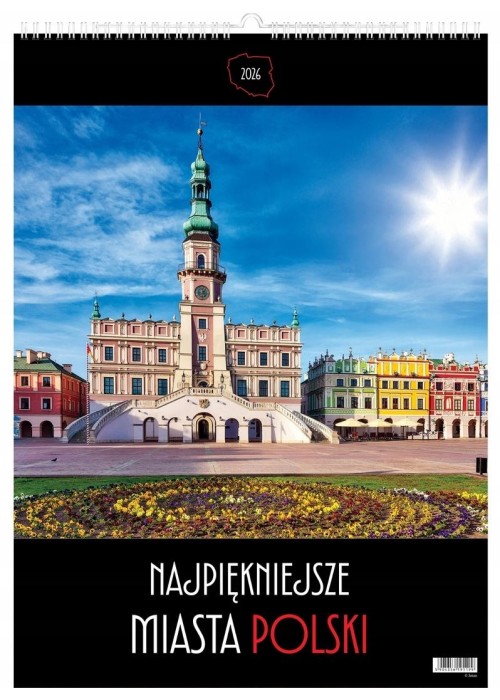 Kalendarz 2026 wieloplanszowy miasta polski