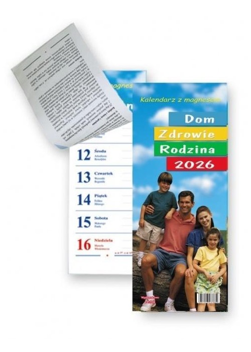 Kalendarz 2026 tyg. magnes Dom, Zdrowie, Rodzina