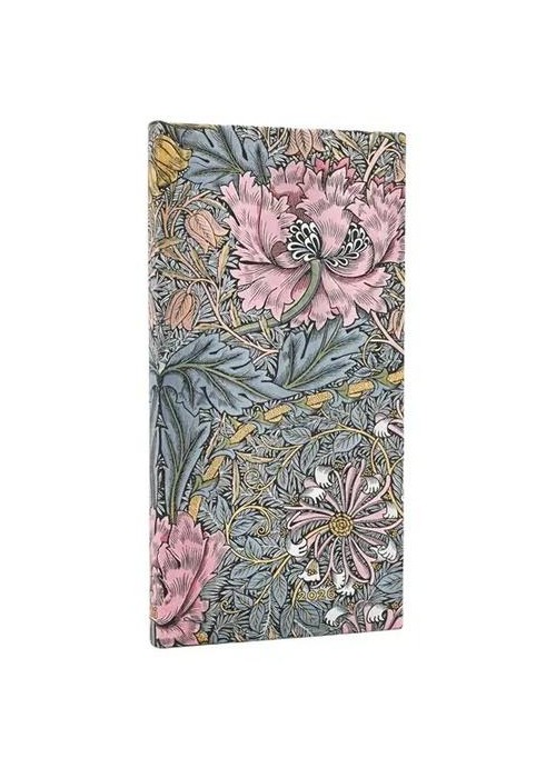 Kalendarz książkowy slim 2026 Morris Pink Honeysuc
