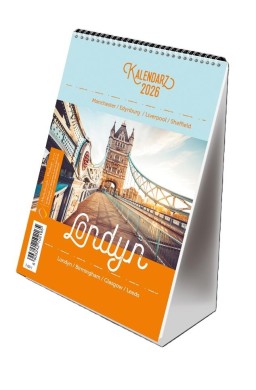 Kalendarz 2026 B6 pionowy ze spiralką Londyn