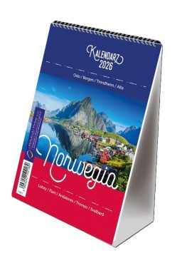 Kalendarz 2026 B6 pionowy ze spiralką Norwegia