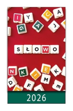 Kalendarz 2026 na biurko słowo