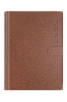 Terminarz 2026 B6 lux z zapinką brązowy