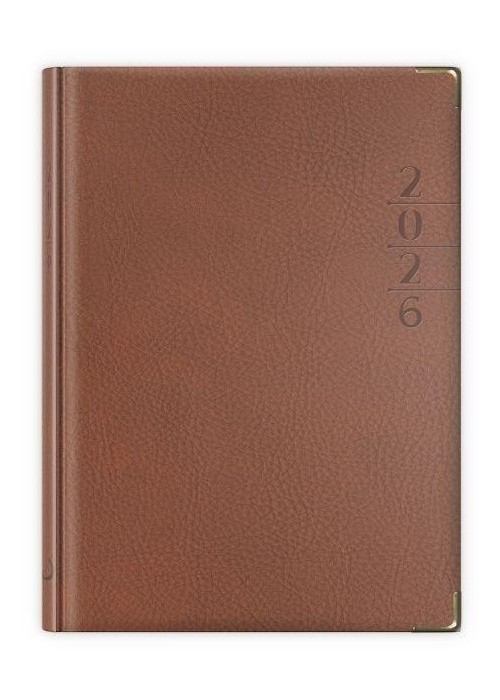 Terminarz 2026 B6 lux złocony brązowy