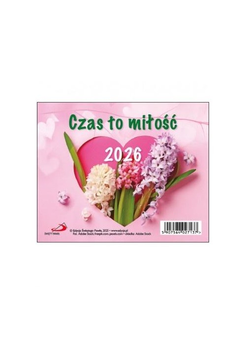 Kalendarz 2026 biurkowy Czas to miłość