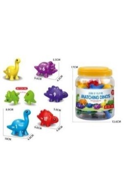 Gra Montessori: Dinozaury cyferki 10szt