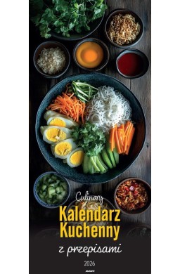 Kalendarz 2026 ścienny paskowy 22x49cm Kuchenny