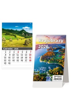 Kalendarz 2026 biurkowy pionowy miesięczny HELMA