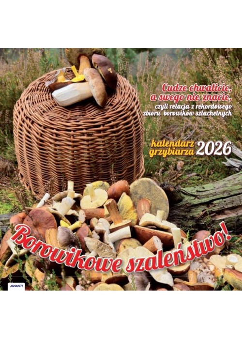 Kalendarz 2026 ścienny albumowy 30x30cm Grzybiarza Kalendarz 2026 ścienny albumowy 30x30cm Grzybiarza