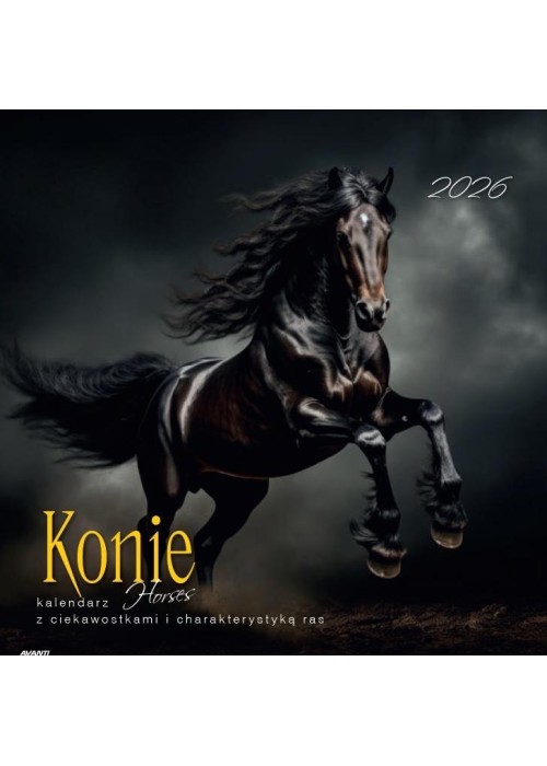 Kalendarz 2026 ścienny albumowy 30x30cm Konie