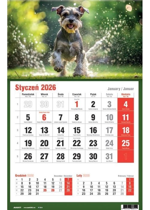 Kalendarz 2026 jednodzielny MIX Kalendarz 2026 jednodzielny MIX