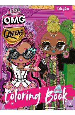 Kolorowanka z naklejkami LOL OMG Queens 2
