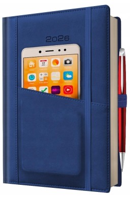 Kalendarz 2026 A5 dzienny z kieszonką i gumką