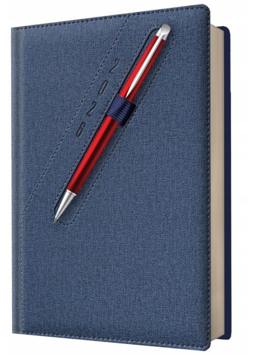 Kalendarz 2026 A5 dzienny z kieszonką i gumką