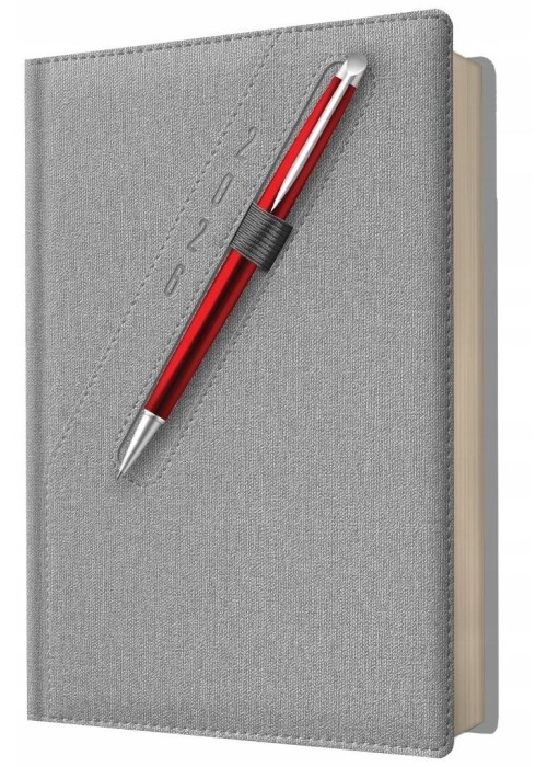 Kalendarz 2026 A5 dzienny z kieszonką i gumką