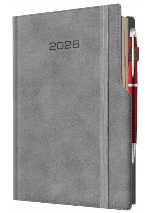 Kalendarz 2026 A5 dzienny biznes planer pastelowy