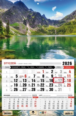Kalendarz 2026 jednodzielny tatry