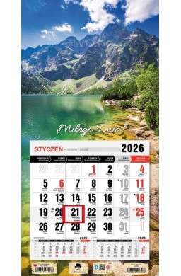 Kalendarz 2026 jednodzielny mini Tatry
