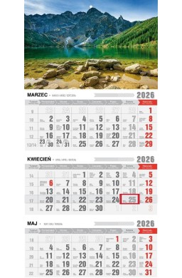 Kalendarz 2026 trójdzielny ekonomiczny tatry