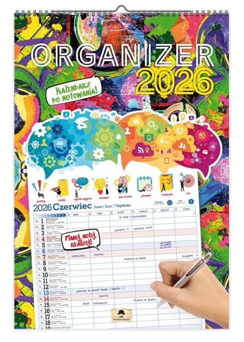 Kalendarz 2026 A3 ścienny jednostronny organizer