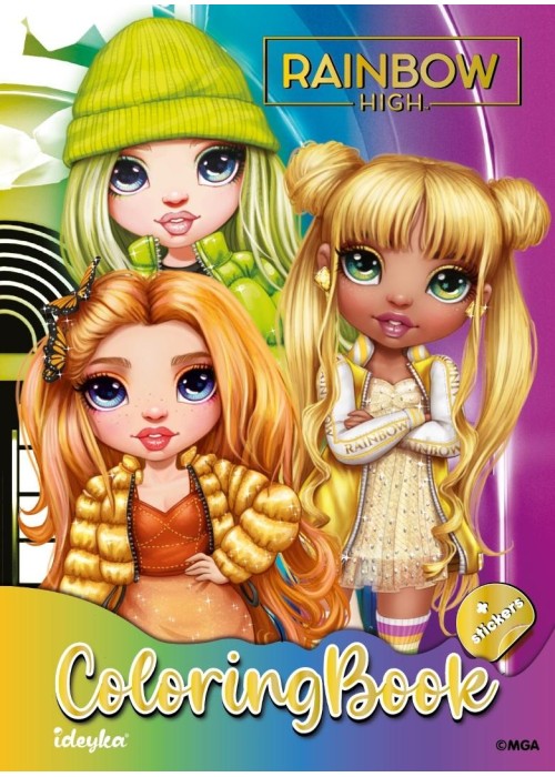 Kolorowanka z naklejkami Rainbow High ColoringBook