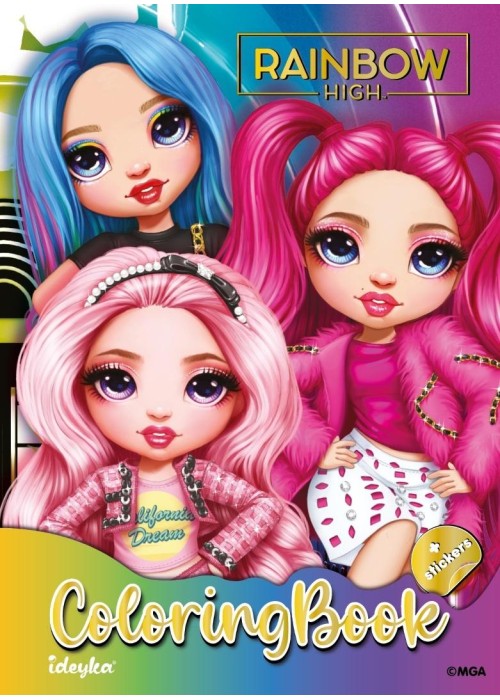 Kolorowanka z naklejkami Rainbow High ColoringBook