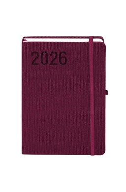 Kalendarz 2026 A5 Rubi bordowy DNS