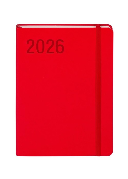 Kalendarz 2026 A5 Minimalizm czerwony TNS