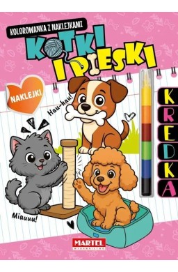 Kolorowanka z kredką Kotki i pieski