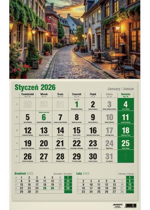 Kalendarz 2026 jednodzielny eko MIX Kalendarz 2026 jednodzielny eko MIX