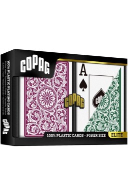 Karty do pokera Copag green/burgundy 2szt
