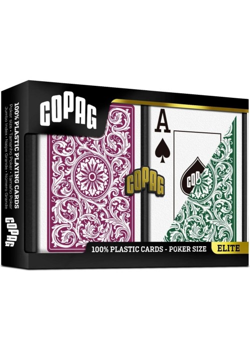 Karty do pokera Copag green/burgundy 2szt