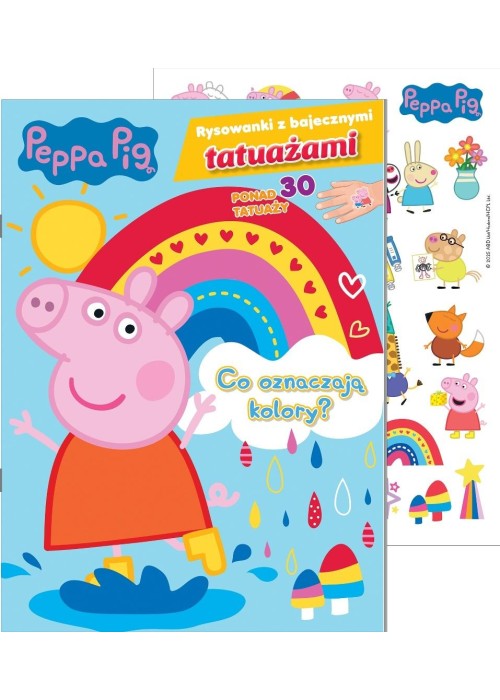 Świnka Peppa. Rysowanki z bajecznymi tatuażami