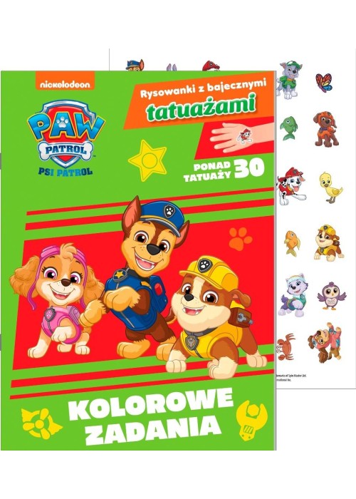 Psi Patrol. Rysowanki z bajecznymi tatuażami