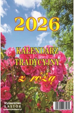 Kalendarz 2026 zdzierak tradycyjny z różą