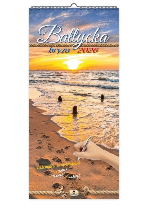 Kalendarz 2026 paskowy szeroki bałtycka bryza