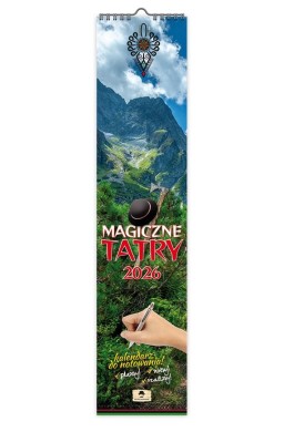 Kalendarz 2026 paskowy wąski magiczne tatry