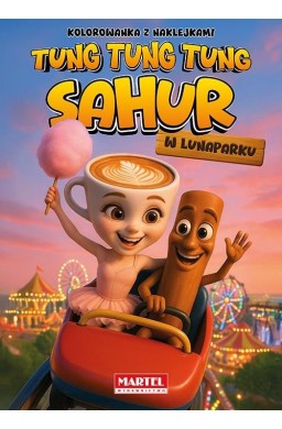 Tung Tung Sahur w lunaparku z naklejkami