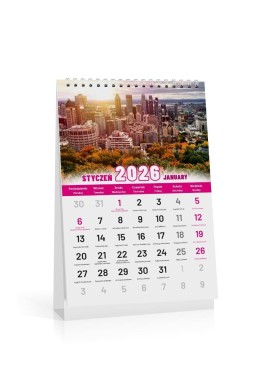 Kalendarz 2026 biurkowy city