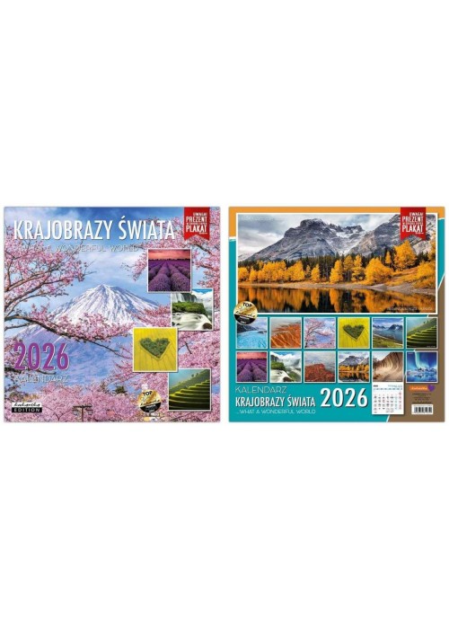 Kalendarz 2026 ścienny Classic Krajobrazy świata