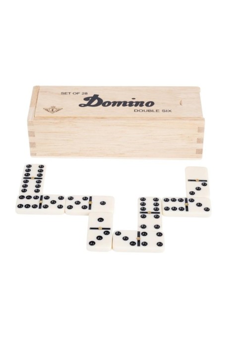 Domino Double 6 w drewnianym etui LONGFIELD