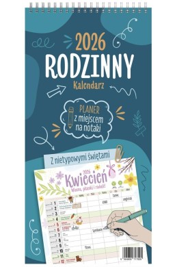 Kalendarz 2026 ścienny notatnikowy planer rodzinny