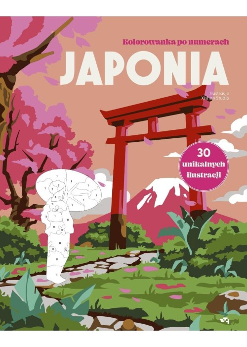 Japonia. Kolorowanka po numerach