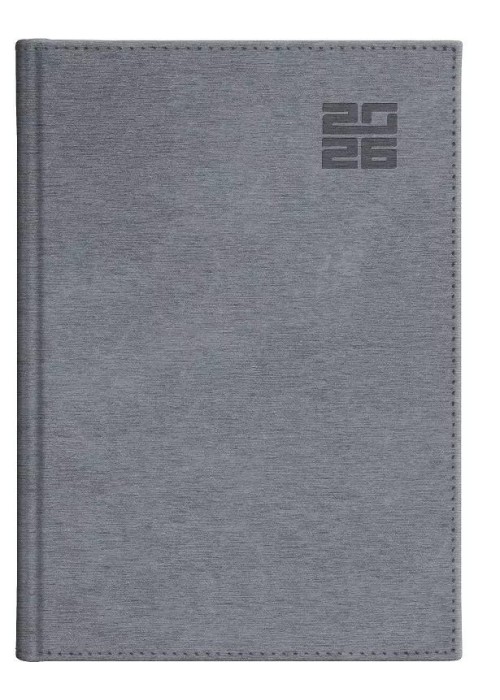 Kalendarz 2026 A5 dzienny Aluminium srebrny