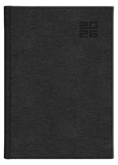 Kalendarz 2026 A5 dzienny Aluminium czarny