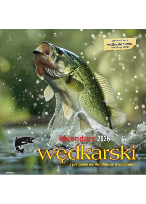 Kalendarz 2026 ścienny albumowy 30x30cm Wędkarski