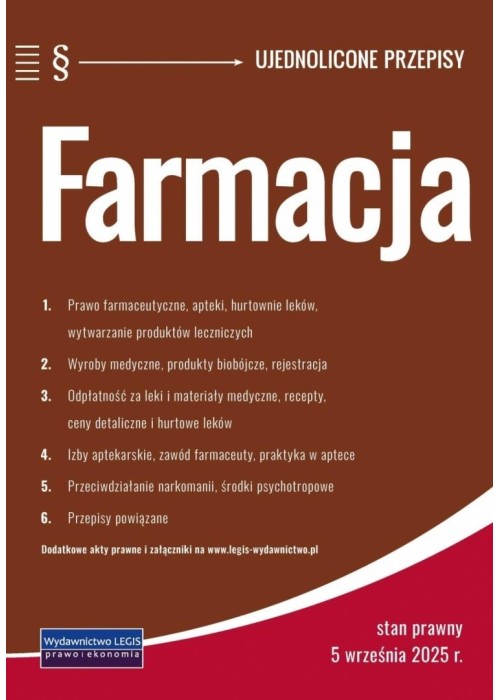 Farmacja - ujednolicone przepisy