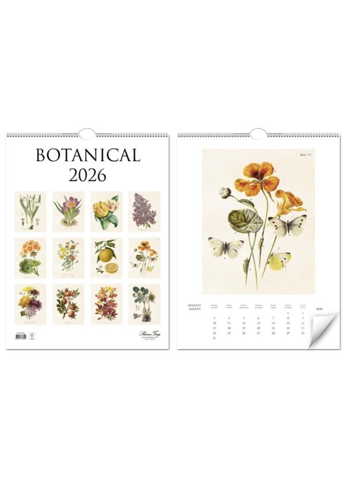 Kalendarz 2026 ścienny Botanika rośliny natura