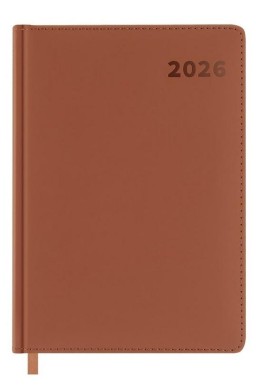Kalendarz książkowy 2026 A5 brązowy EASY