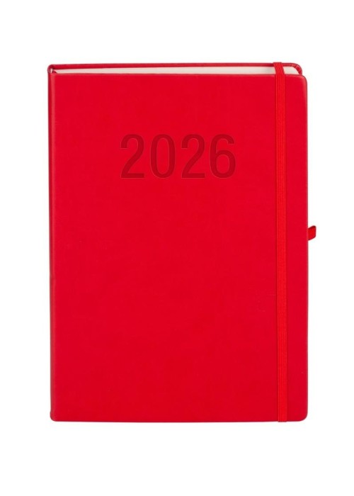 Kalendarz 2026 A4 Memofix DNS czerwony
